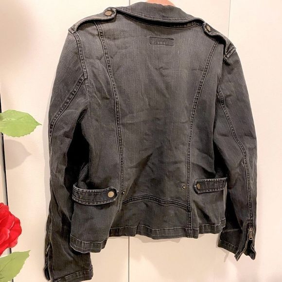 🌷RALPH Lauren🌷 Dark Denim Asymmetrical Zipper Jacket   - Picture 5 of 12